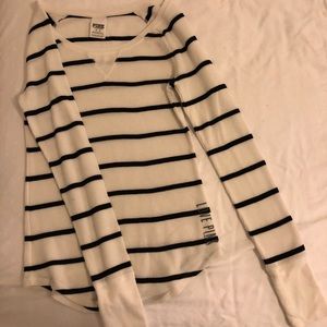 PINK stripped thermal shirt